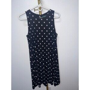 Ralph Lauren Dress, Size 10, Black with White Polka Dots